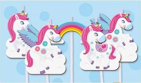 Svíčky JEDNOROŽEC - UNICORN - 5 ks