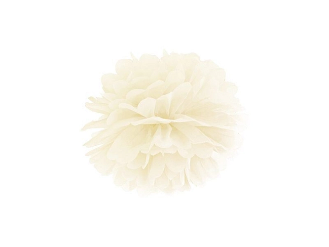 PAPÍROVÝ POMPOM 25cm - KRÉMOVÁ