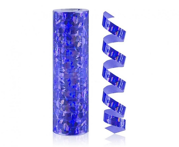 Serpentýna holografická modrá - 400 cm - 1 ks