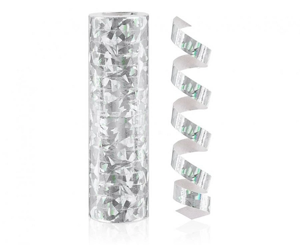 Serpentýna holografická stříbrná - 400 cm - Silvestr - 1 ks