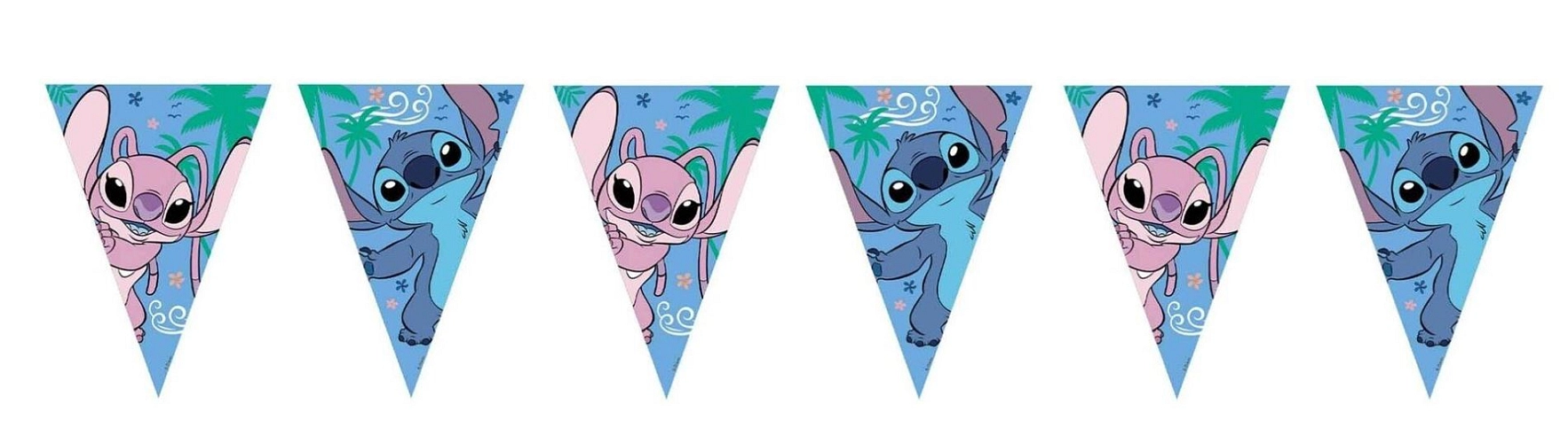 Girlanda vlajky Stitch a Angel - 230 cm