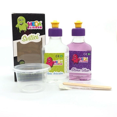 MEGASLIZOUN svítící - sada na výrobu slizu - sliz svítící ve tmě