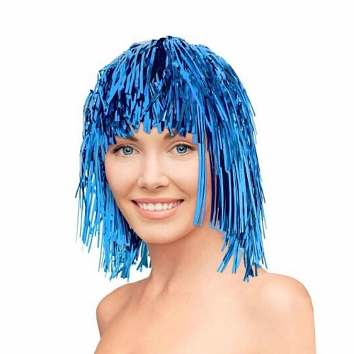 Paruka foliová modrá