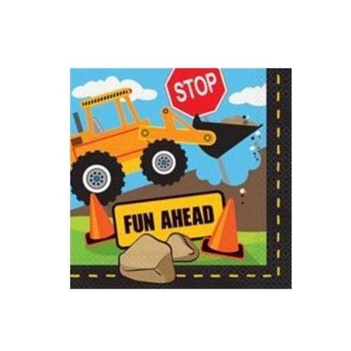 Papírové ubrousky Stavba - staveniště - 32 x 32 cm - 16 ks