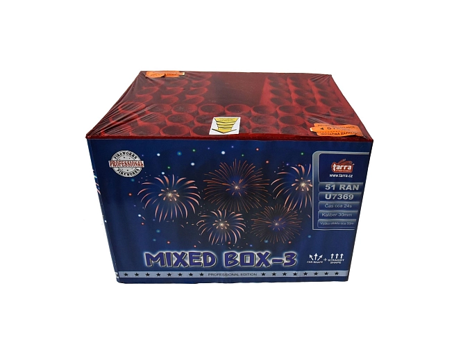 Ohňostroj - BATERIE VÝMETNIC MIXED BOX 3 -  51 RAN 2/1