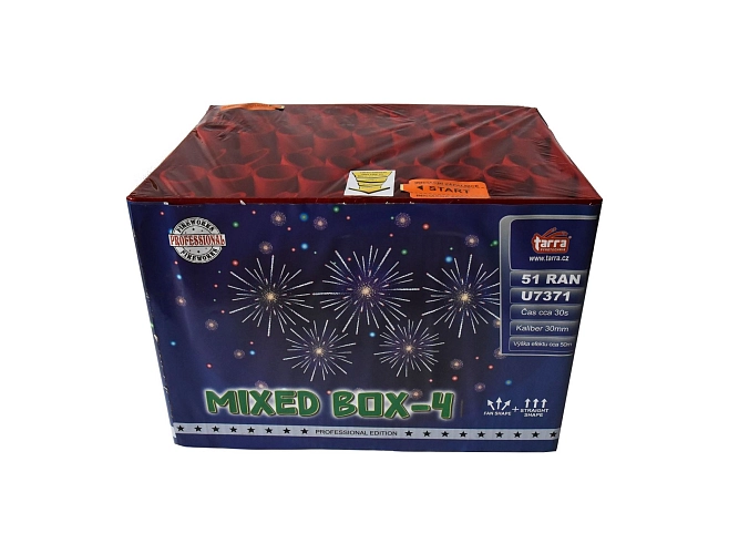 Ohňostroj - BATERIE VÝMETNIC MIXED BOX 4 -  51 RAN 2/1