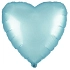 Balón foliový 45 cm Srdce PASTELOVÉ MODRÉ - Valentýn / Svatba