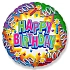 Balón foliový HAPPY BIRTHDAY - narozeniny - 45 cm