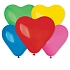 Balón SRDCE barevné 25 cm -1 ks - Valentýn / Svatba