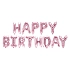 Balón foliový nápis narozeniny - HAPPY BIRTHDAY - růžový - 340 x 35 cm - Balónek