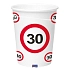 Kelímky dopravní značka 30 let , 350ml 8ks/bal.