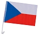 Vlajka na auto ČR - hokej - fanoušek ČR - 45 x 29 cm - 1ks