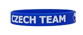 Silikonový náramek hokej - Czech Team - modrý - ČR fanoušek - 1 ks