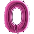 Balón foliový číslice RŮŽOVÁ - PINK 102 cm - 0